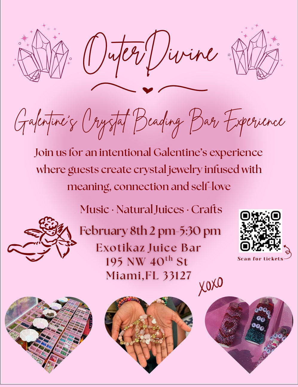 Galentine’s Crystal Beading Bar Experience