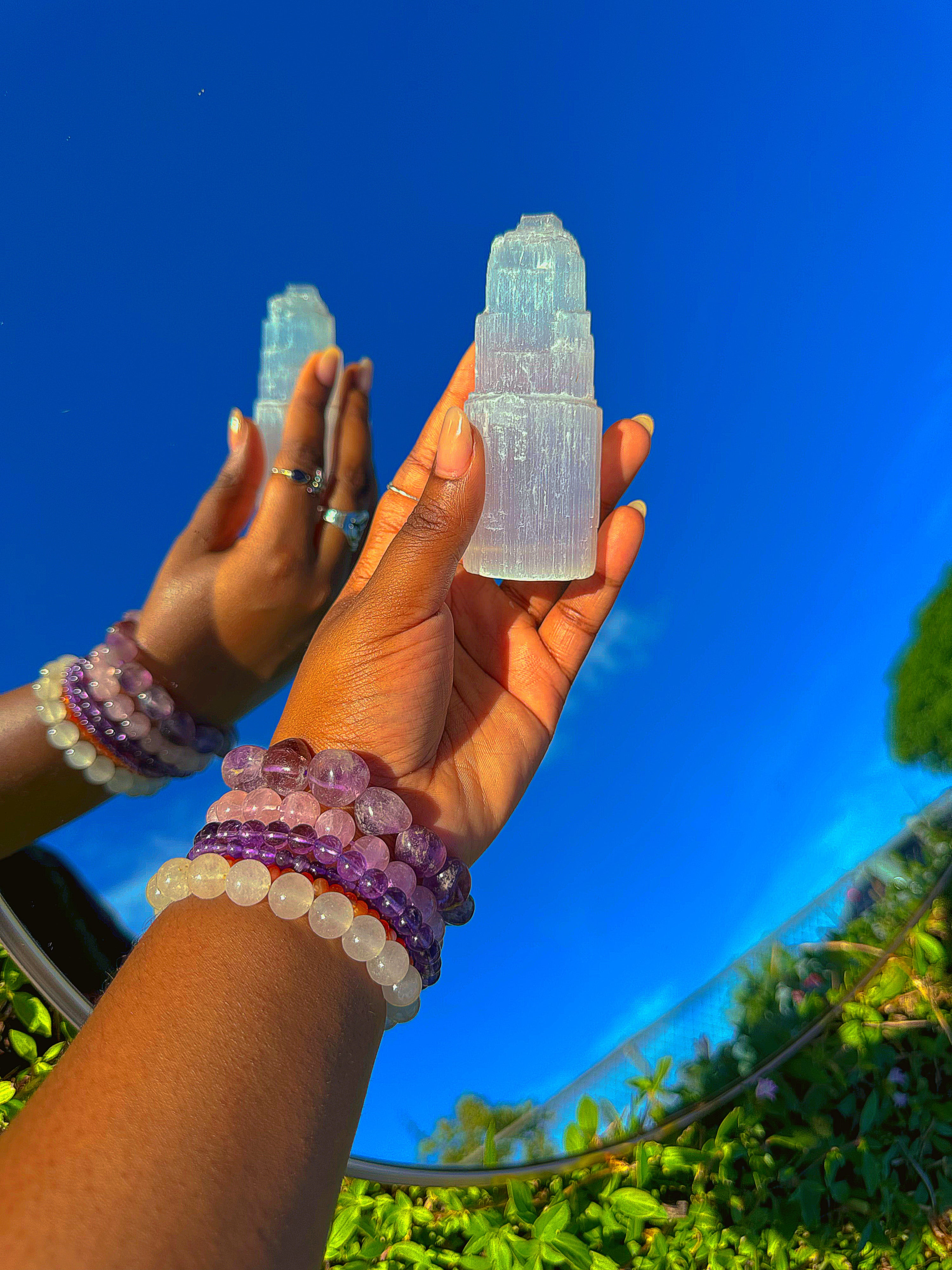 Selenite Tower 4”